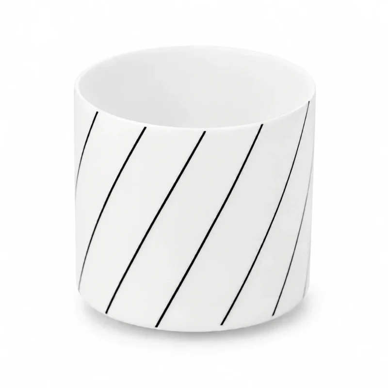 Teelichthalter aus Porzellan weiß 6,5 cm Kerzenständer & Mini-Vase Deko
