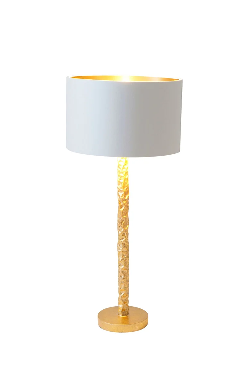 Tischlampe Cancelliere Rotonda Piccolo Perla Silk mit Schirm