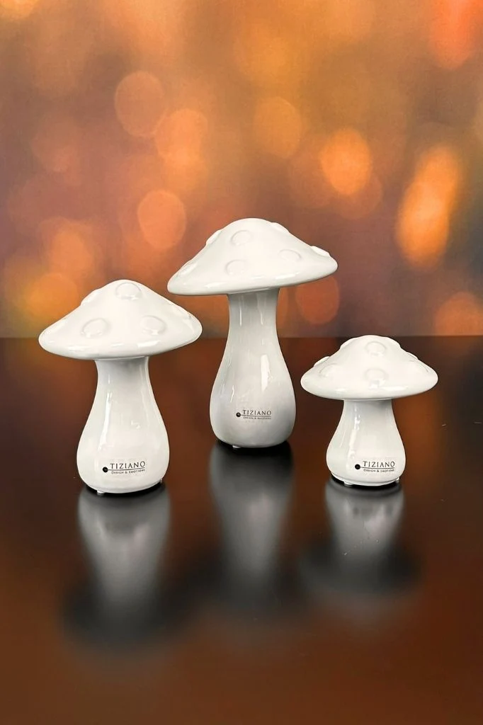 Deko Pilz Ponti creme-weiß