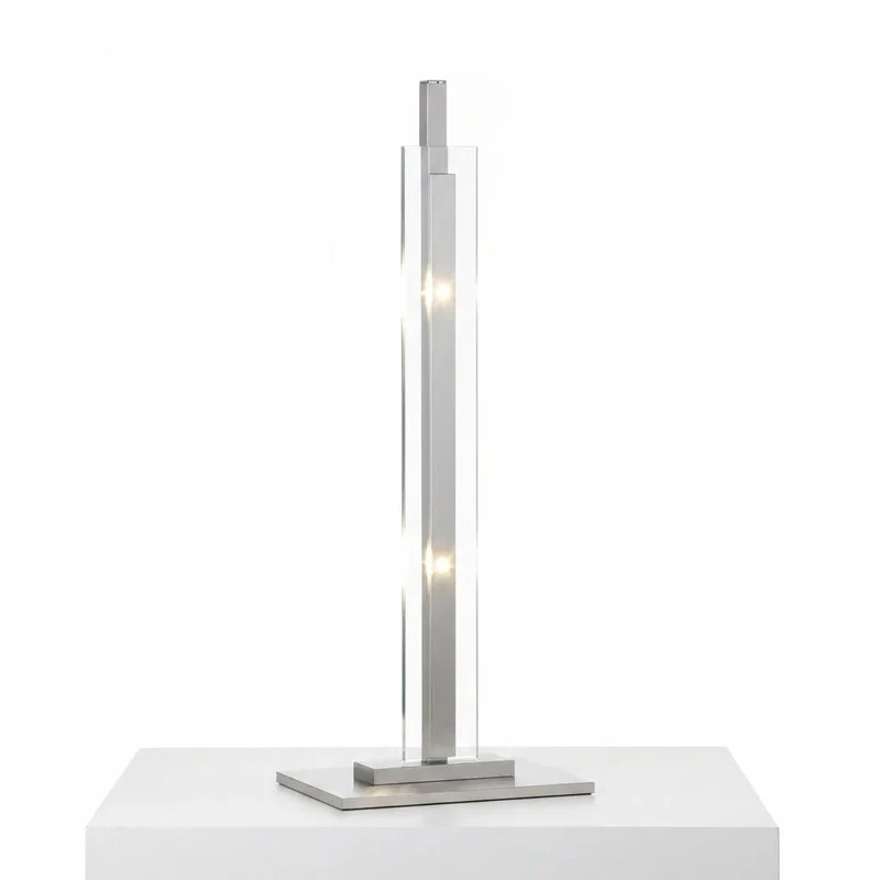 Honsel LODER LED-Tischleuchte – indirektes Licht, dimmbar, Nickel & Glas, Made in Germany
