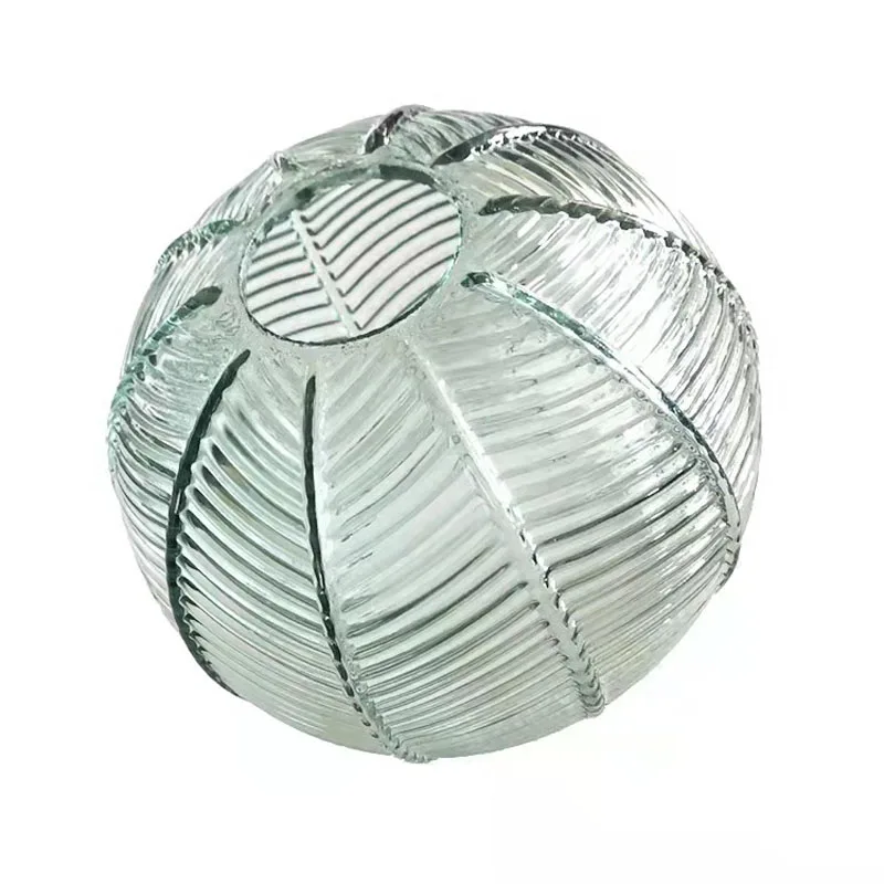 Nordische Glas Pendelleuchte mit Blattmuster für Esszimmer und Hotels