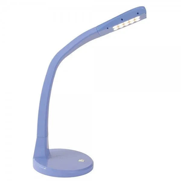 LED Schreibtischleuchte Scoop Flexarm Blau Silikon Schreibtischlampe Näve
