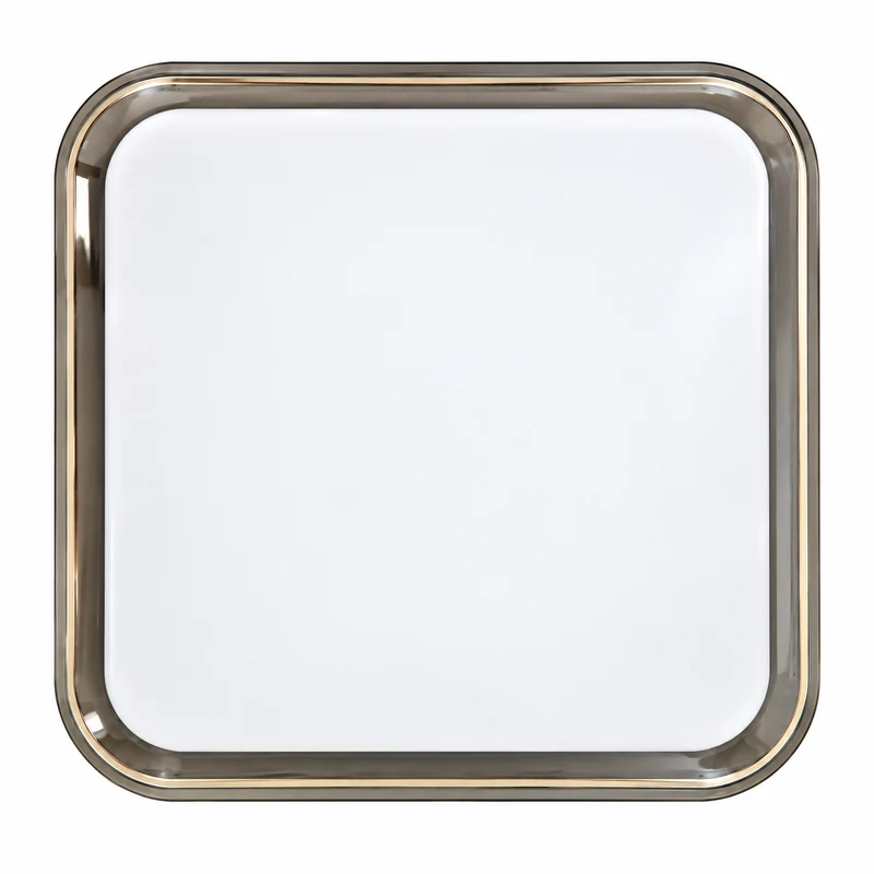Näve LED Deckenleuchte 33 x 33 cm – Retro Space-Age Design mit Rauchacryl