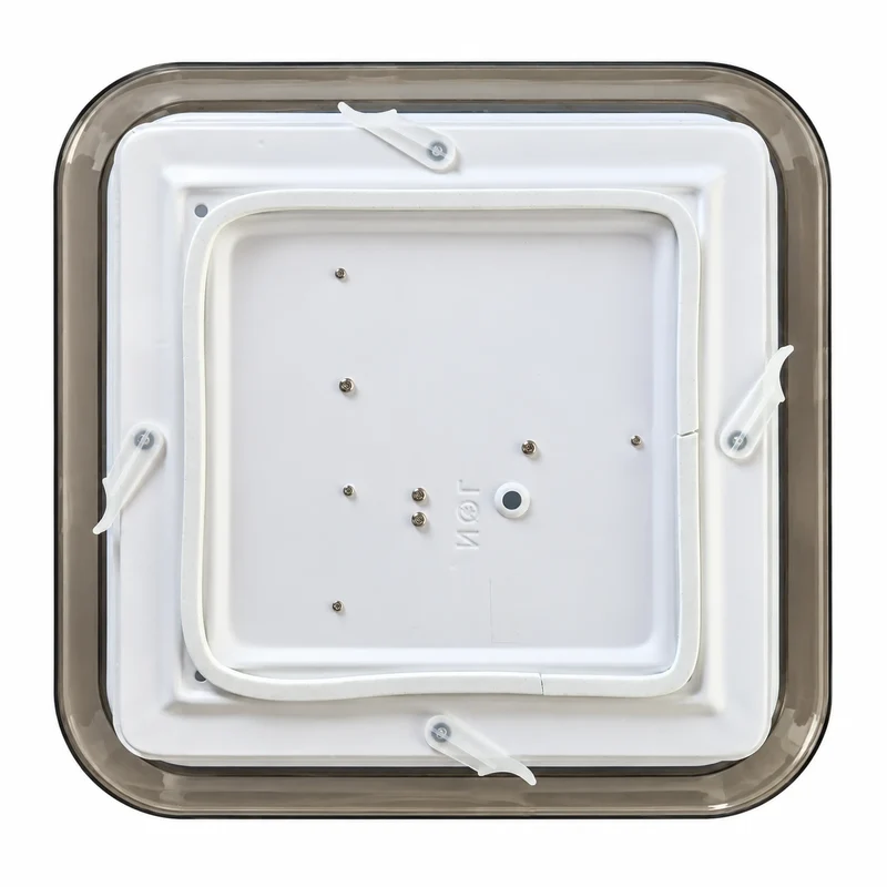 Näve LED Deckenleuchte 33 x 33 cm – Retro Space-Age Design mit Rauchacryl