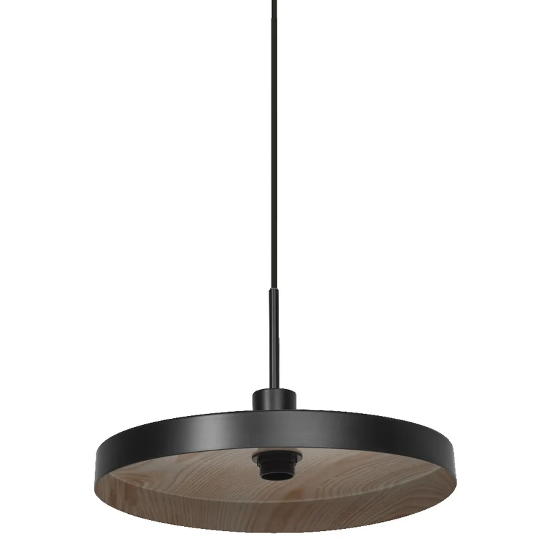 OSRAM DECOR Plate Pendant E27 Pendelleuchte Black Wood