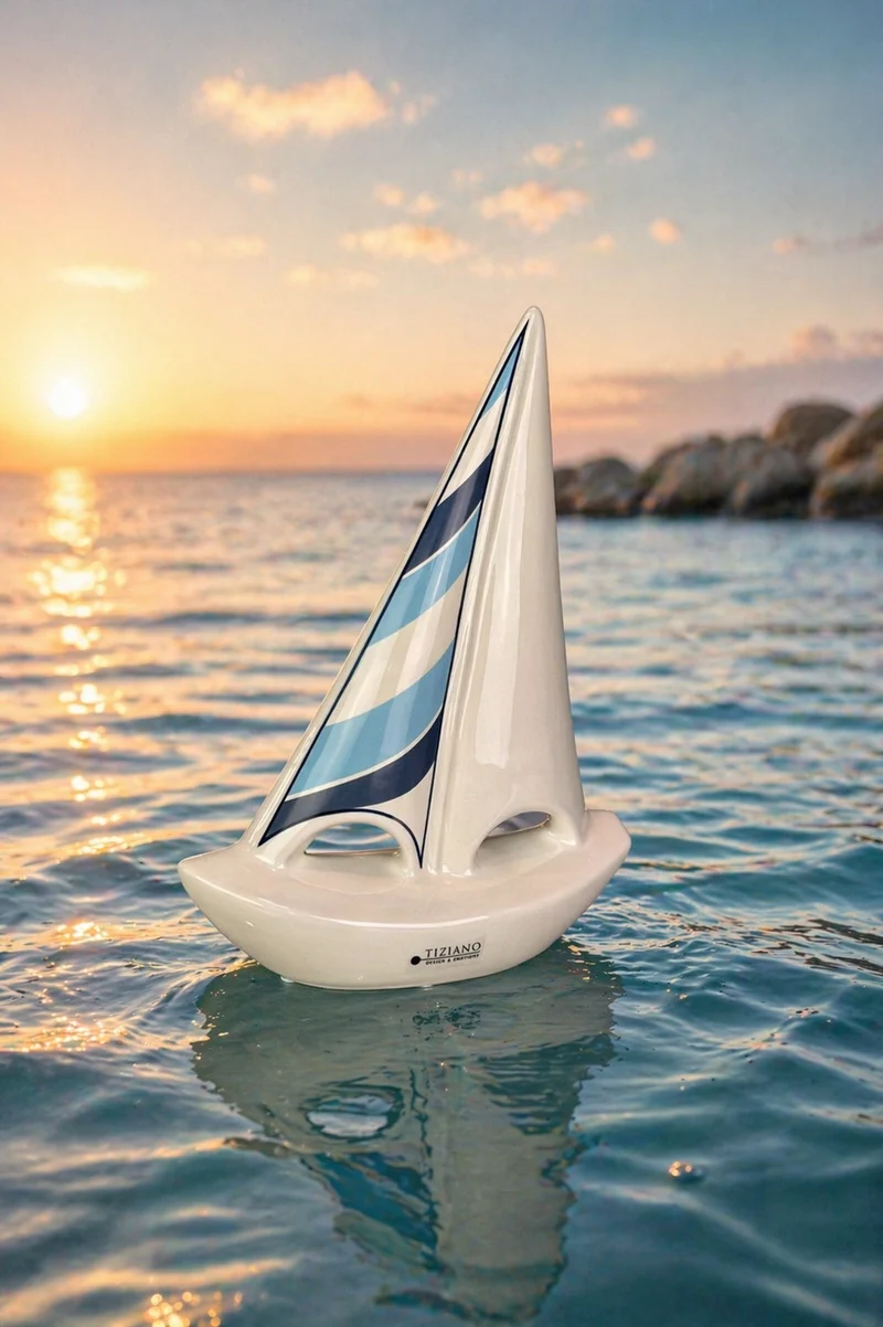 Dekoset Schale Arco 36cm+Büste Tessa+Boot Andiamo