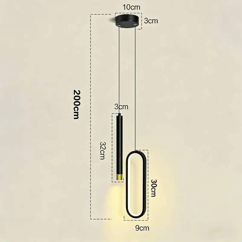 Nordische LED Pendelleuchte Modern für Esszimmer und Wohnzimmer