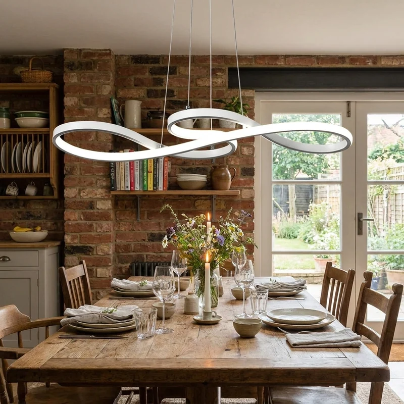 Modernes LED Kücheninsel Pendelleuchte mit Fernbedienung und Dimmer