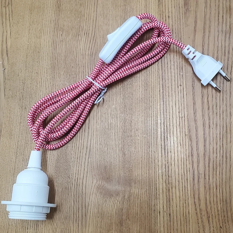 DIY Textilkabel Pendelleuchte Zuleitung mit Schalter für Eigene Lichtprojekte
