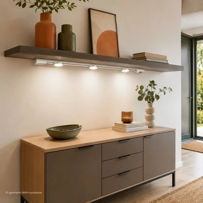 LED Lichtleiste 90cm Lightracer mit Sensor & verschiebbaren Spots kaltweiß