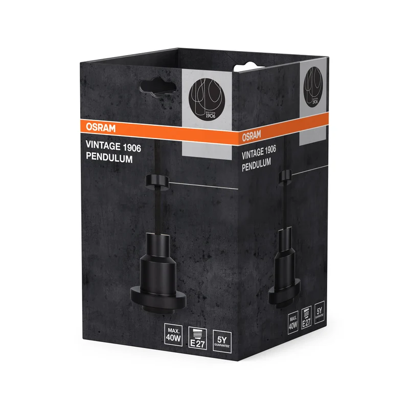 OSRAM Vintage 1906® Pendulum Pendelleuchte Schwarz E27