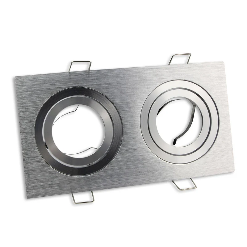 LED Einbaustrahler 2-flammig 1-9W GU10 230V eckig Einbau-Spot Leuchte