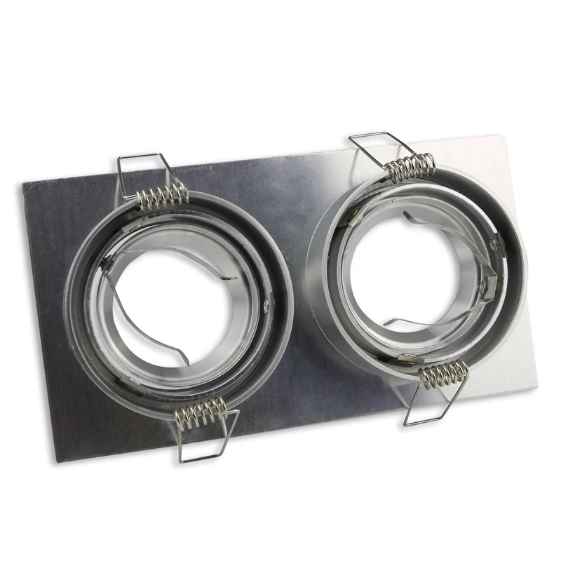 LED Einbaustrahler 2-flammig 1-9W GU10 230V eckig Einbau-Spot Leuchte