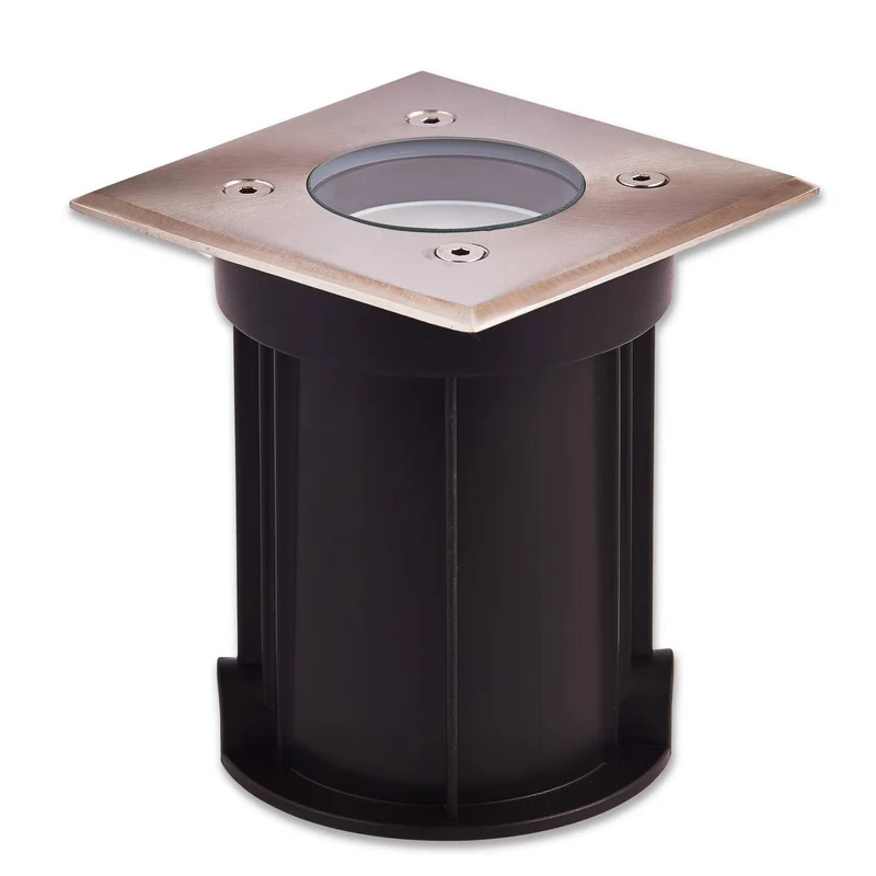 Bodeneinbaustrahler GU10 230V eckig Bodenspot IP66 Außenlampe Bodenleuchte