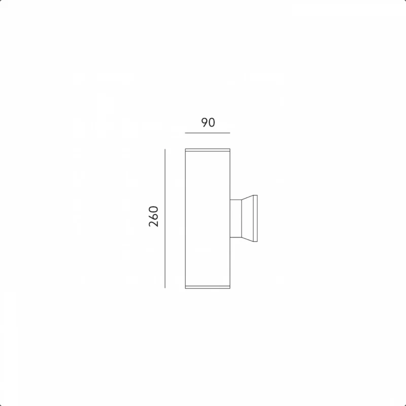 Wandleuchte Außen-Leuchte 26cm Außenlampe IP44 GU10 Anthrazit Wandlampe