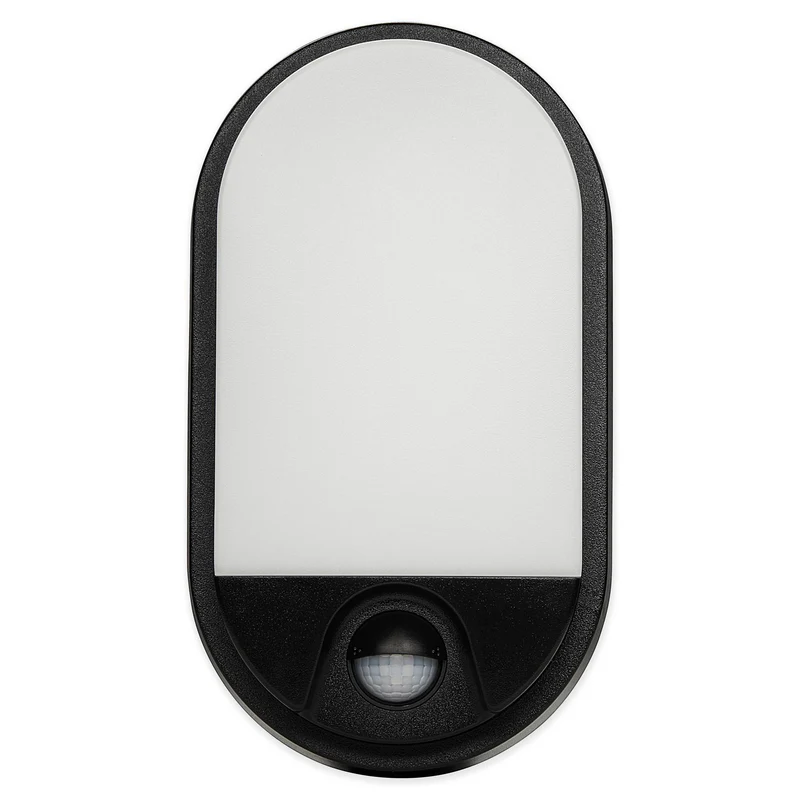 LED Wandleuchte mit Bewegungsmelder oval Außen-Leuchte IP54 Wandlampe Wand-Spot