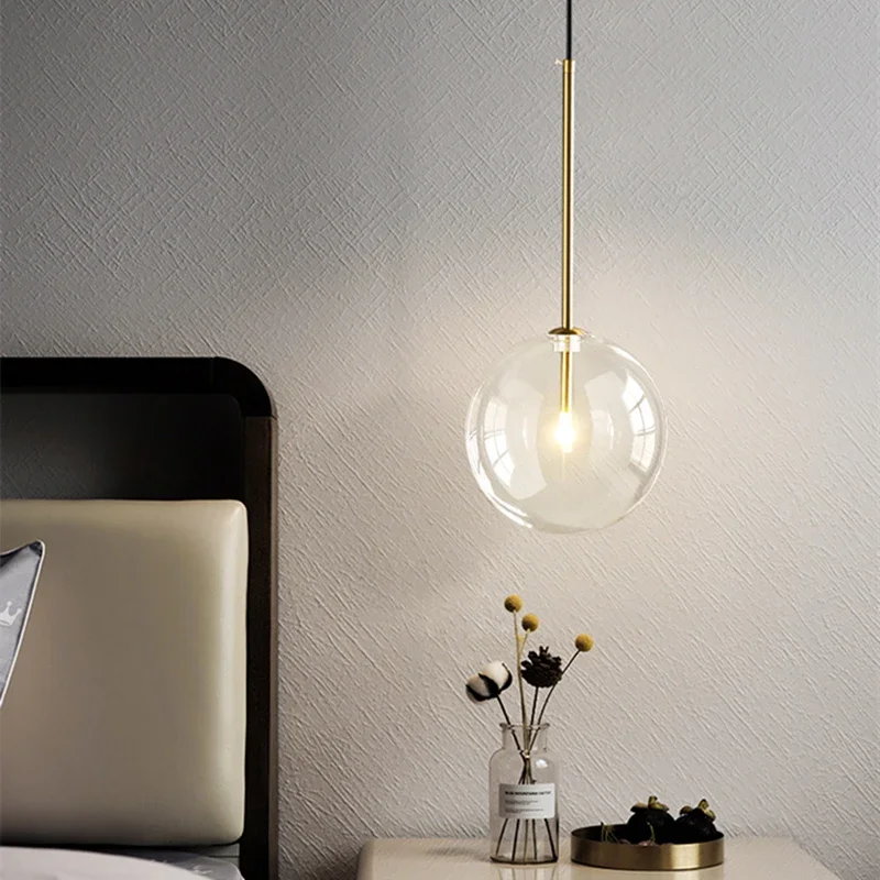 Moderne Gold Glas Pendelleuchte Glamourös für Esszimmer und Bar