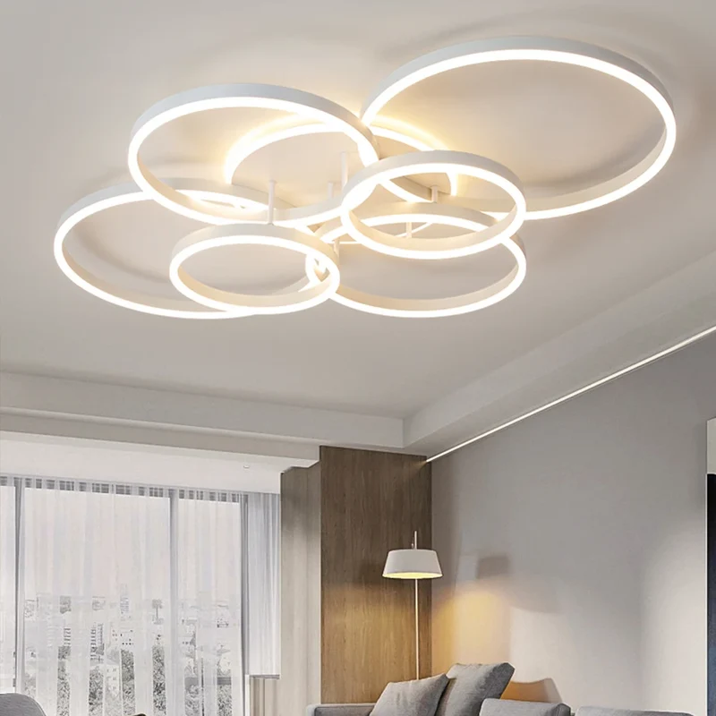 Moderne Dimmbare LED Deckenleuchte für Wohnzimmer und Schlafzimmer