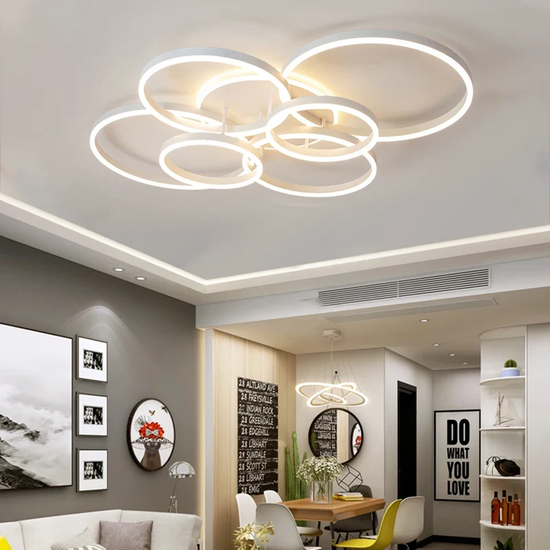 Moderne Dimmbare LED Deckenleuchte für Wohnzimmer und Schlafzimmer