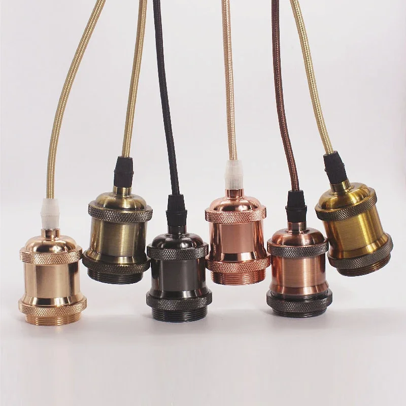Vintage Kupfer Pendelleuchte Fassung Retro für DIY Projekte und Loft