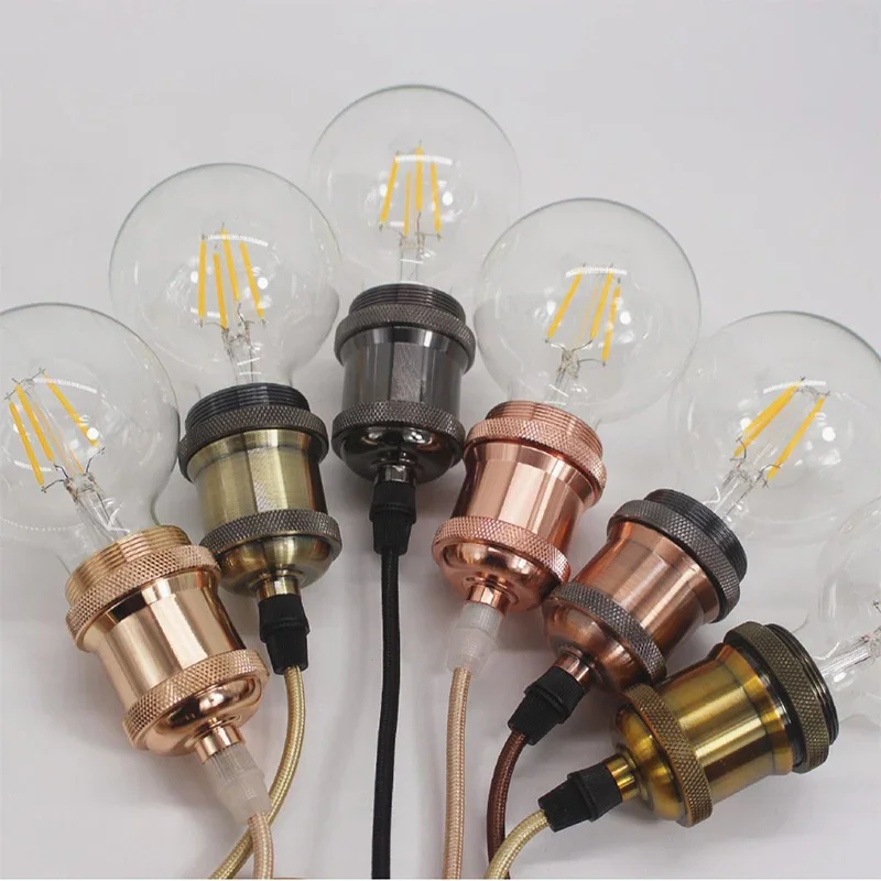 Vintage Kupfer Pendelleuchte Fassung Retro für DIY Projekte und Loft