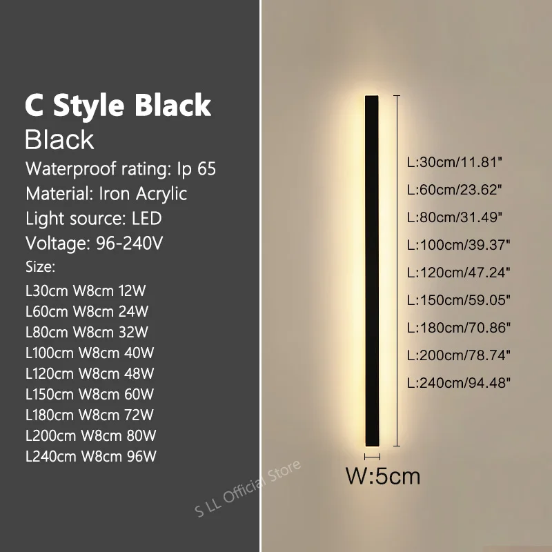 Moderne Aluminium LED Außenwandleuchte für Garten und Veranda