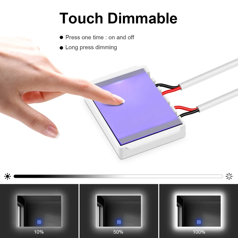 Dimmbare LED Schminkspiegel Wandleuchte für modernes Badezimmer und Schminktisch