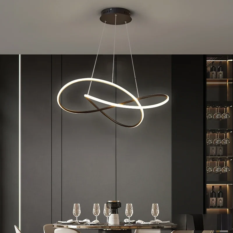 Modernes LED Pendelleuchte Oval für Esszimmer Restaurant und Hotel Lobby