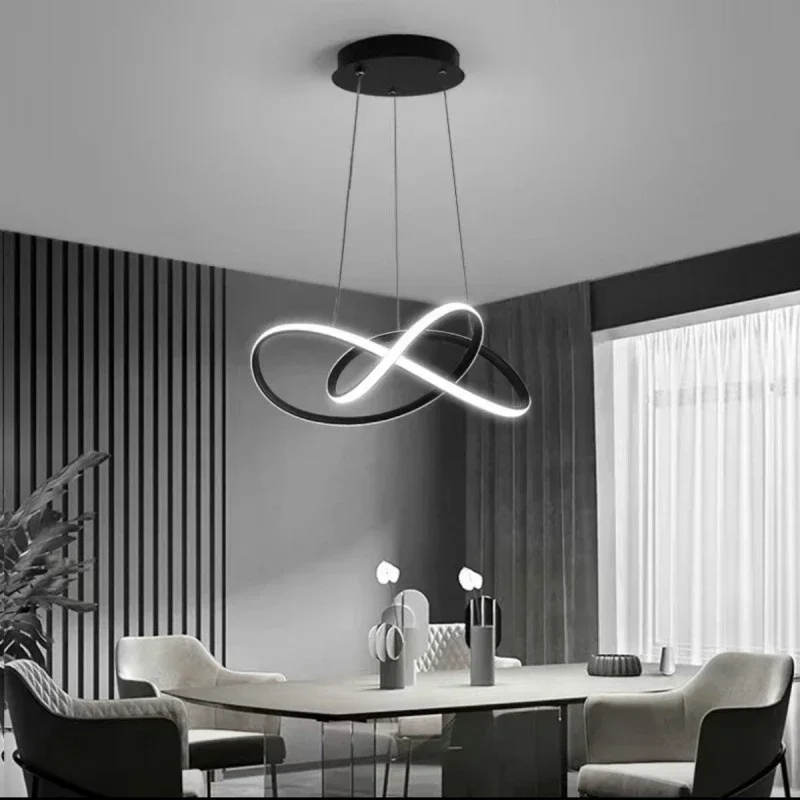 Modernes LED Pendelleuchte Oval für Esszimmer Restaurant und Hotel Lobby