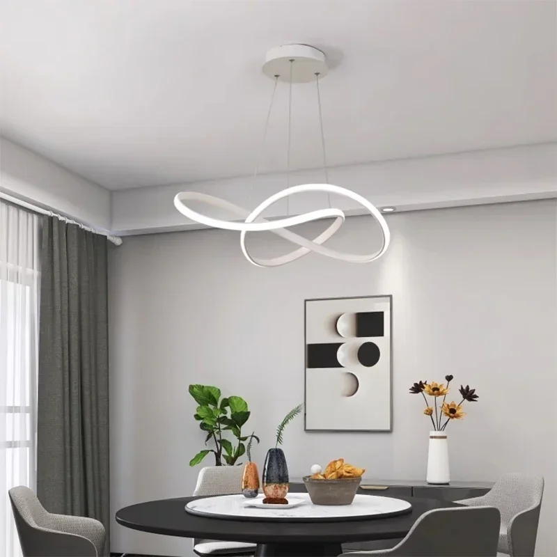 Modernes LED Pendelleuchte Oval für Esszimmer Restaurant und Hotel Lobby
