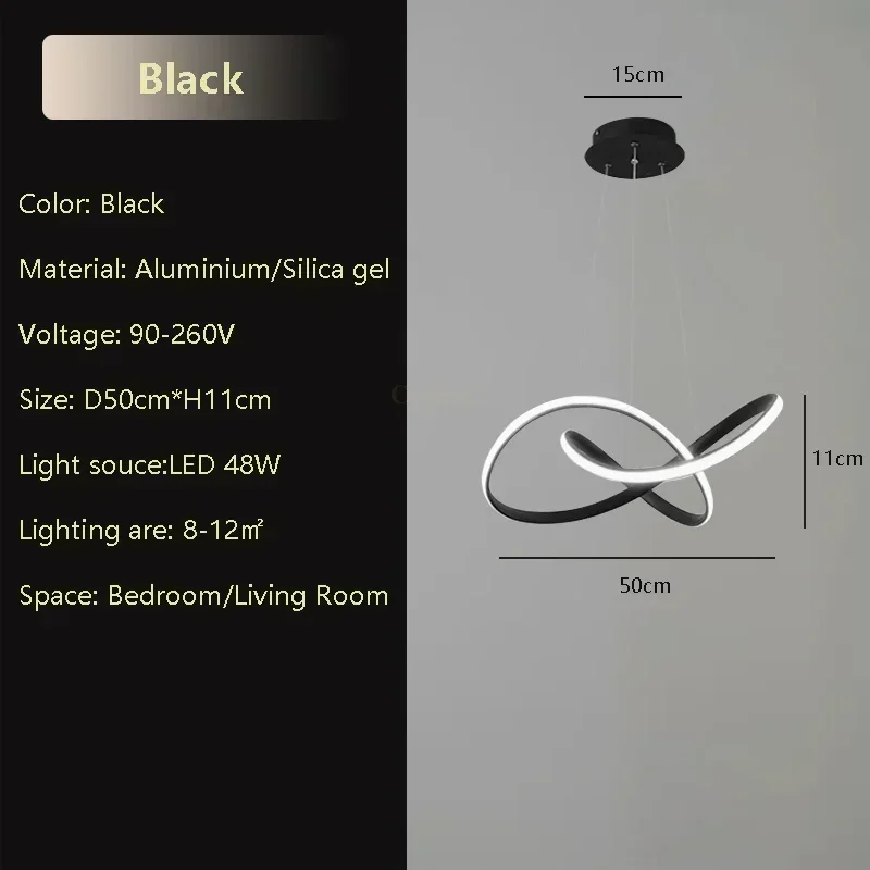 Modernes LED Pendelleuchte Oval für Esszimmer Restaurant und Hotel Lobby