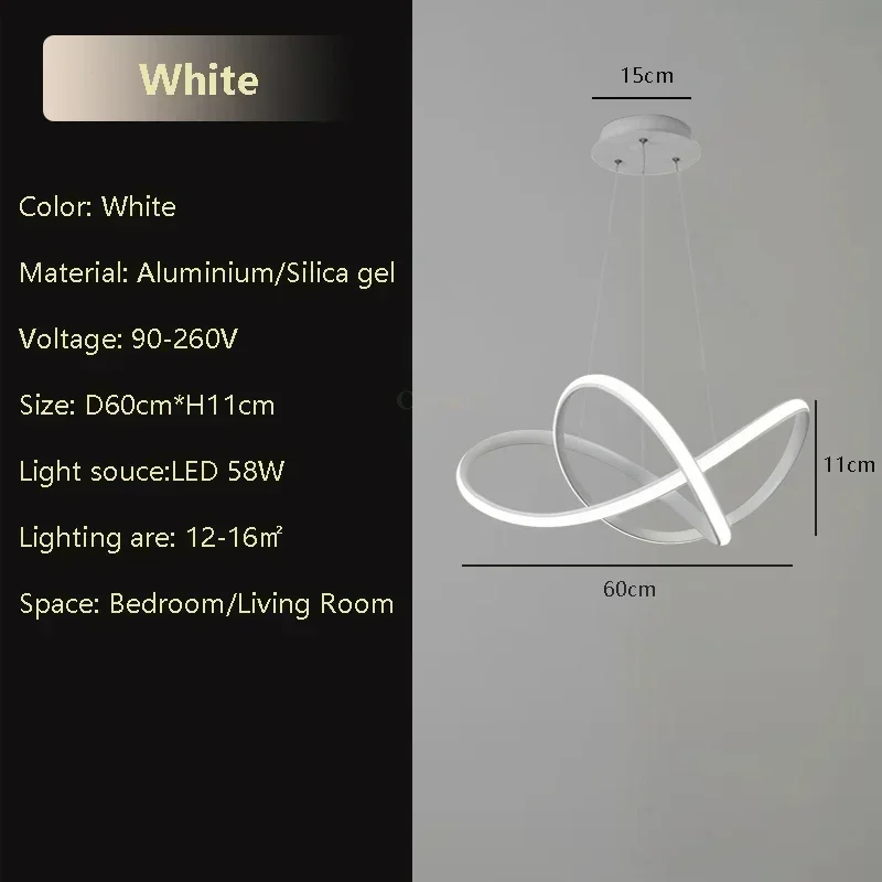 Modernes LED Pendelleuchte Oval für Esszimmer Restaurant und Hotel Lobby