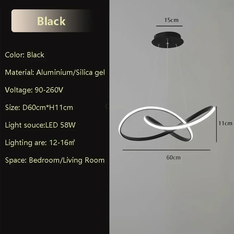 Modernes LED Pendelleuchte Oval für Esszimmer Restaurant und Hotel Lobby