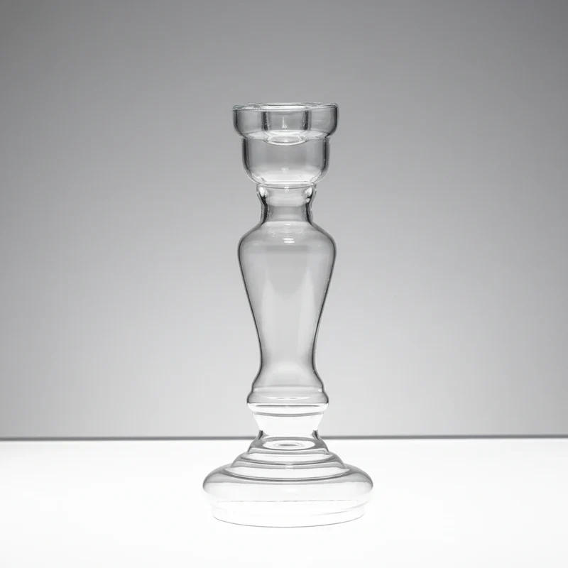 Wendevase aus Glas – 2-in-1 Blumenvase & Kerzenleuchter für Stab- & Schwimmkerzen, 27,5 cm
