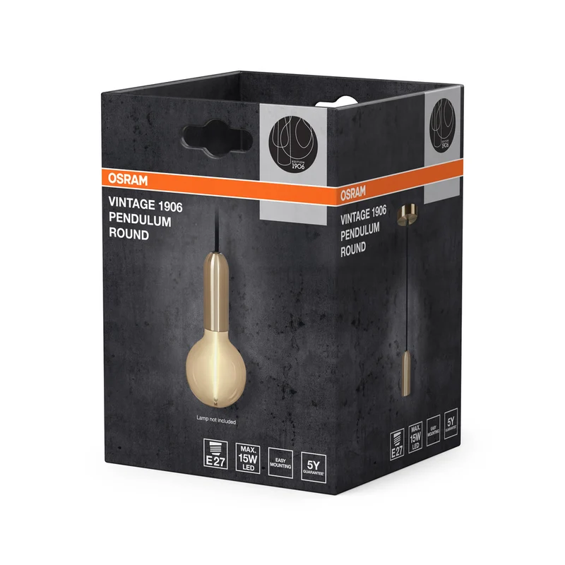 OSRAM Vintage 1906® Pendelleuchte ROUND E27, gold