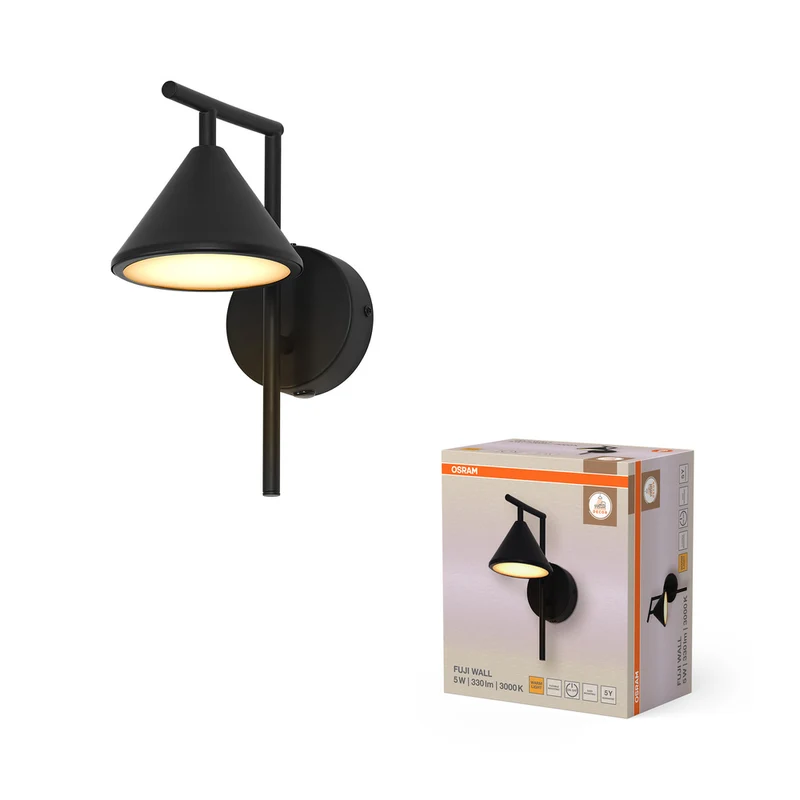 OSRAM DECOR Fuji Wall Wandleuchte 5W 930 Black
