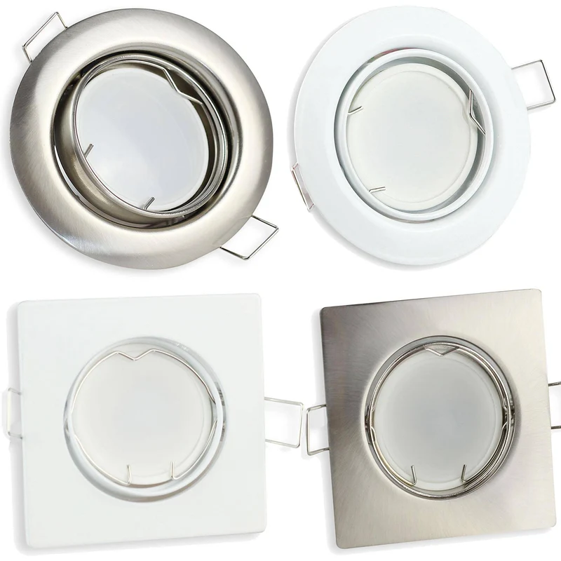 LED Einbaustrahler 5-7W schwenkbar eckig rund MR16 12 Volt Einbauspot 75mm Licht