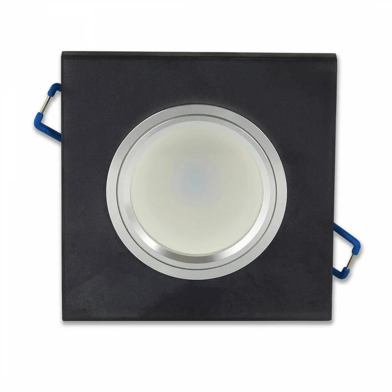 LED Einbaustrahler 1-9W GU10 flach eckig Einbauspot 75mm Deckenspot Strahler