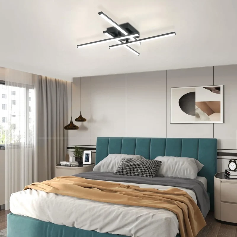 Flache LED Deckenleuchte für Wohnzimmer und Schlafzimmer aus Eisen