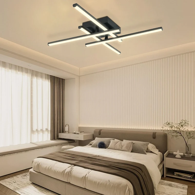 Flache LED Deckenleuchte für Wohnzimmer und Schlafzimmer aus Eisen