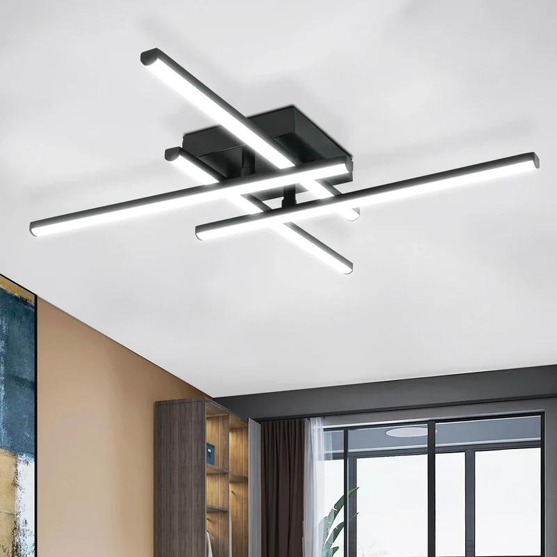 Flache LED Deckenleuchte für Wohnzimmer und Schlafzimmer aus Eisen