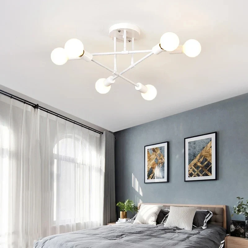Modernes Nordisches Pendelleuchte Schlicht für Schlafzimmer und Wohnzimmer Hell