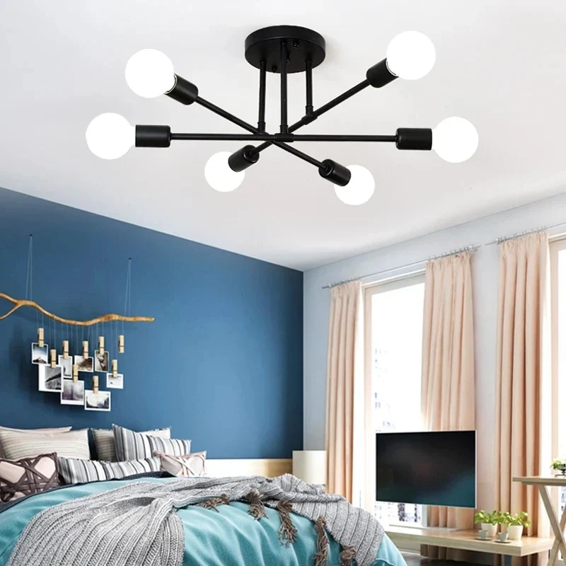 Modernes Nordisches Pendelleuchte Schlicht für Schlafzimmer und Wohnzimmer Hell