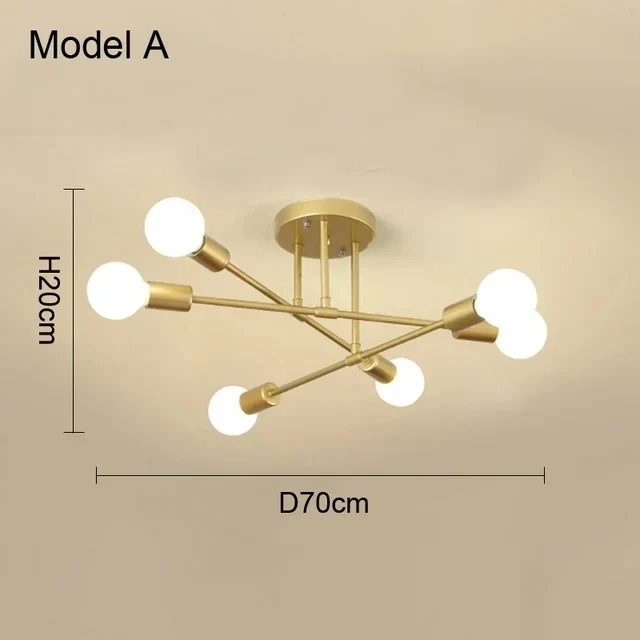 Modernes Nordisches Pendelleuchte Schlicht für Schlafzimmer und Wohnzimmer Hell