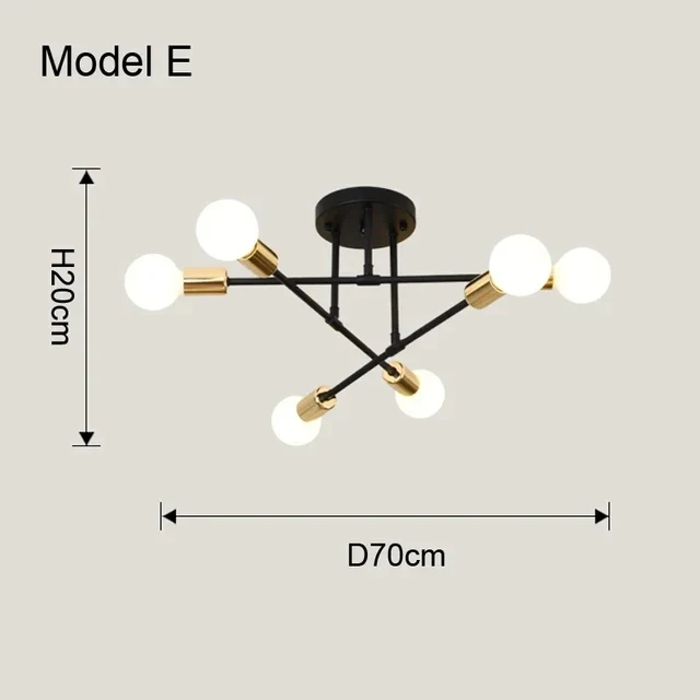 Modernes Nordisches Pendelleuchte Schlicht für Schlafzimmer und Wohnzimmer Hell