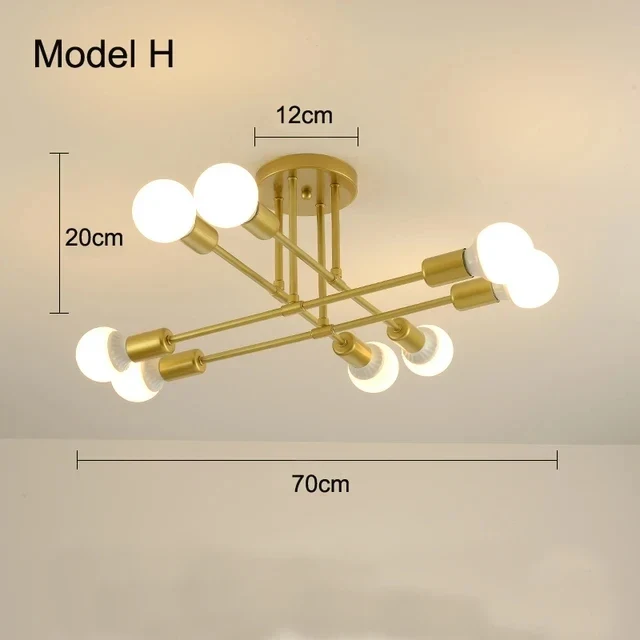 Modernes Nordisches Pendelleuchte Schlicht für Schlafzimmer und Wohnzimmer Hell