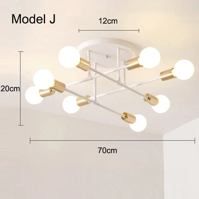 Modernes Nordisches Pendelleuchte Schlicht für Schlafzimmer und Wohnzimmer Hell