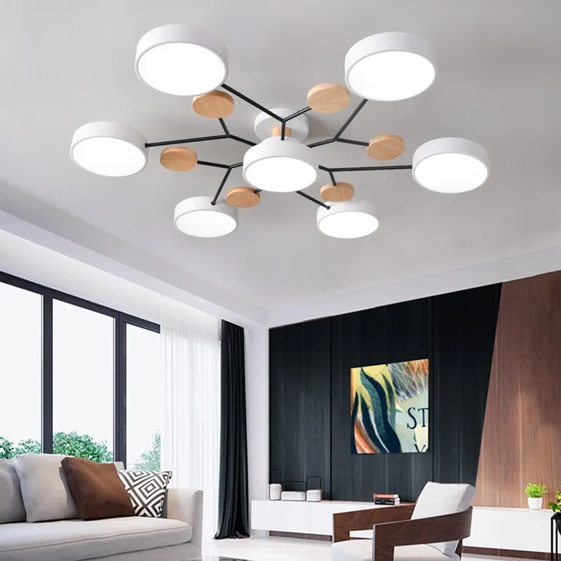Moderner LED Decken Kronleuchter Stufenlos Dimmbar für Wohnzimmer und Esszimmer