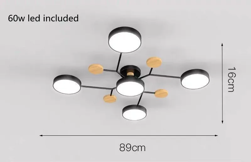 Moderner LED Decken Kronleuchter Stufenlos Dimmbar für Wohnzimmer und Esszimmer