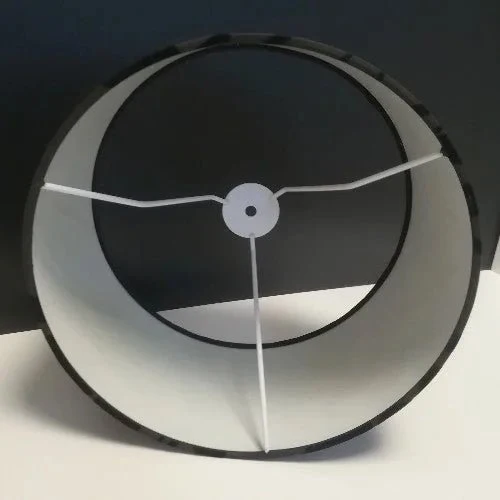 Lampenschirm XXL Baumwolle schwarz Dekor Ø45